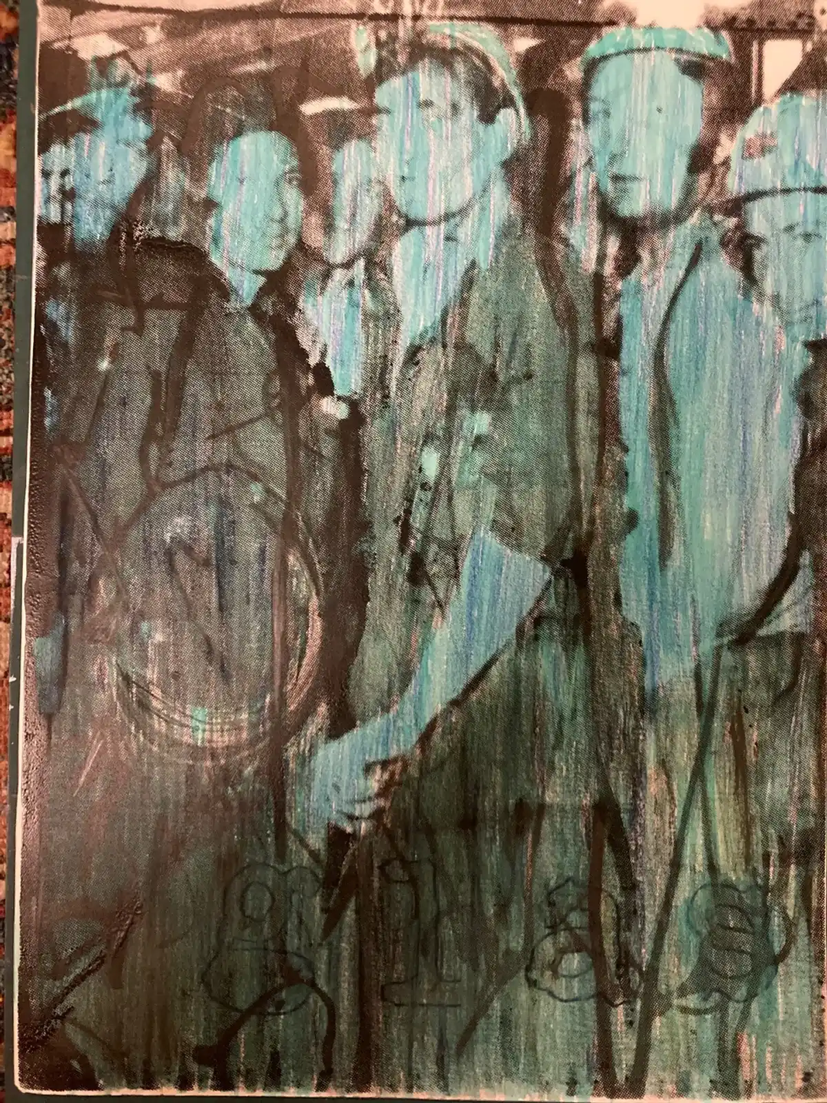 Monoprint on slate